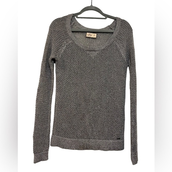 Hollister Open Weave Sparkling Sweater M - Picture 1 of 8
